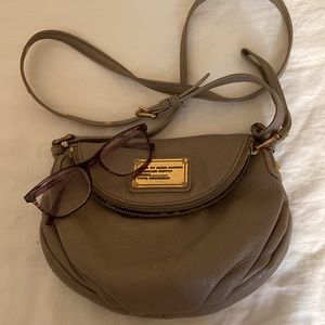 Marc Jacobs crossbody bag, soft leather. EUC. Unique, chic design.Snap front